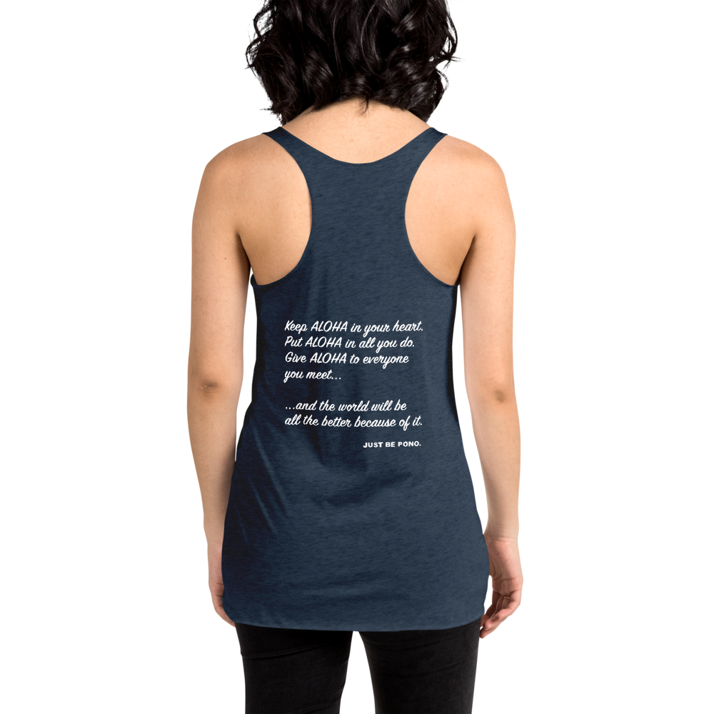 Just Be Pono. Women's Racerback Tank