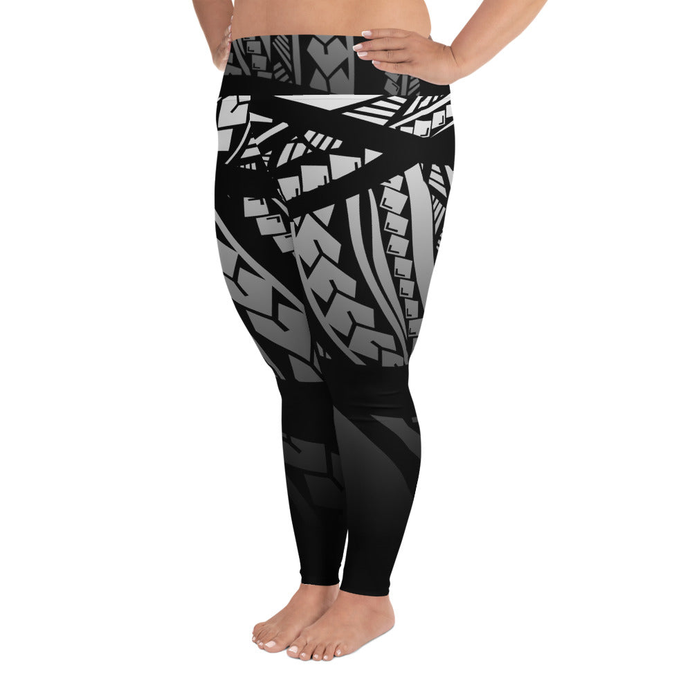 Tribal - Fade to Black Plus Size Leggings